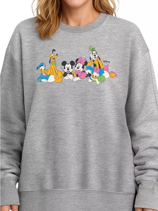 Disney Sweaters - Disney Gray Crewneck Sweatshirt with Mickey & Friends Graphic: NWT